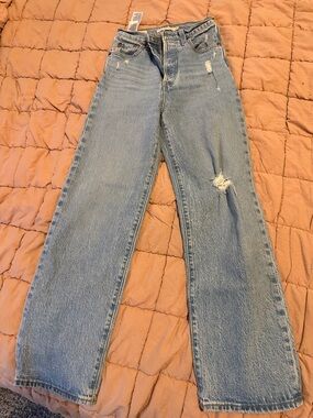 Levi's Light Blue Flare Wide-Leg Jeans